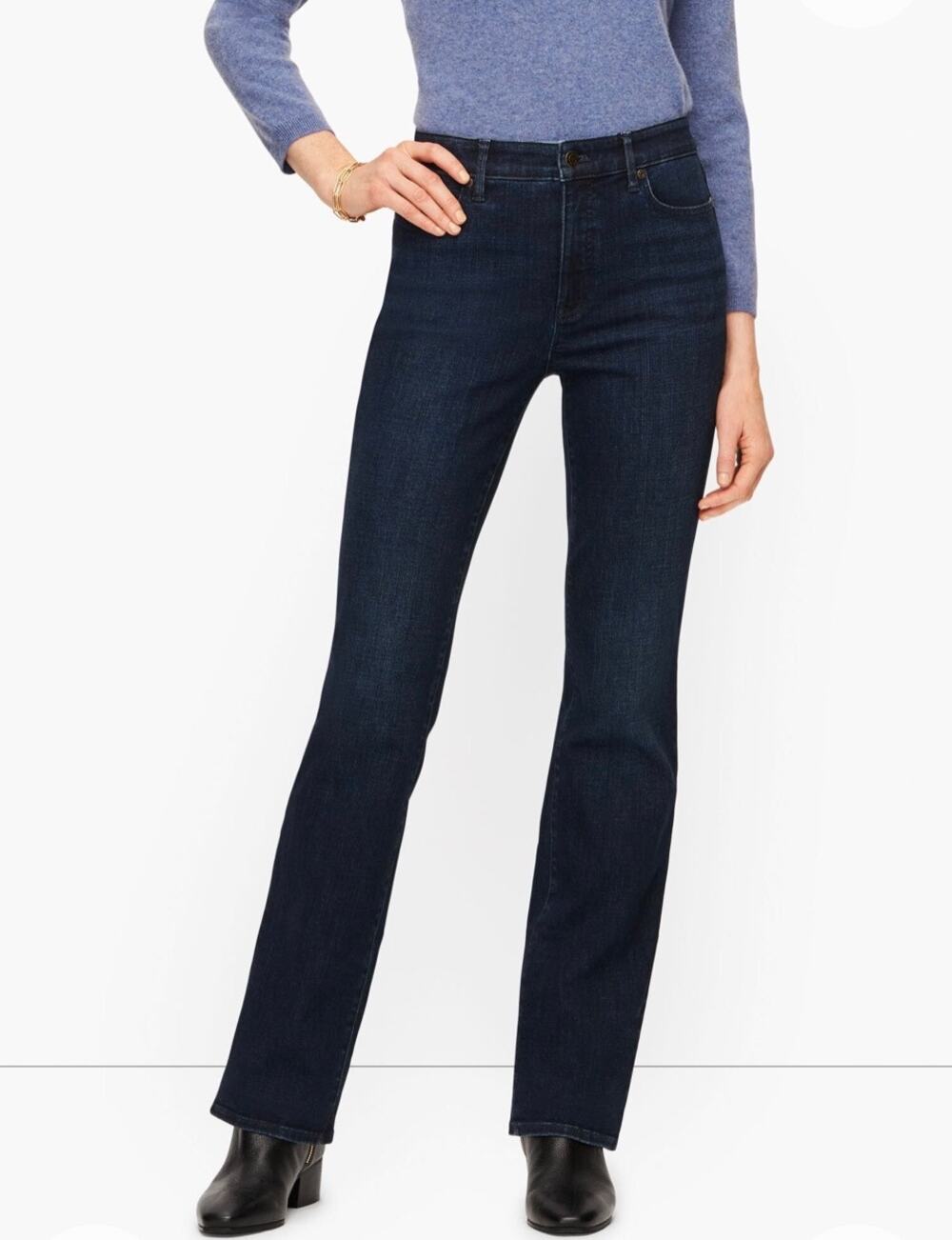 Talbots Barely Boot Jeans Dark Wash High Waisted 12P